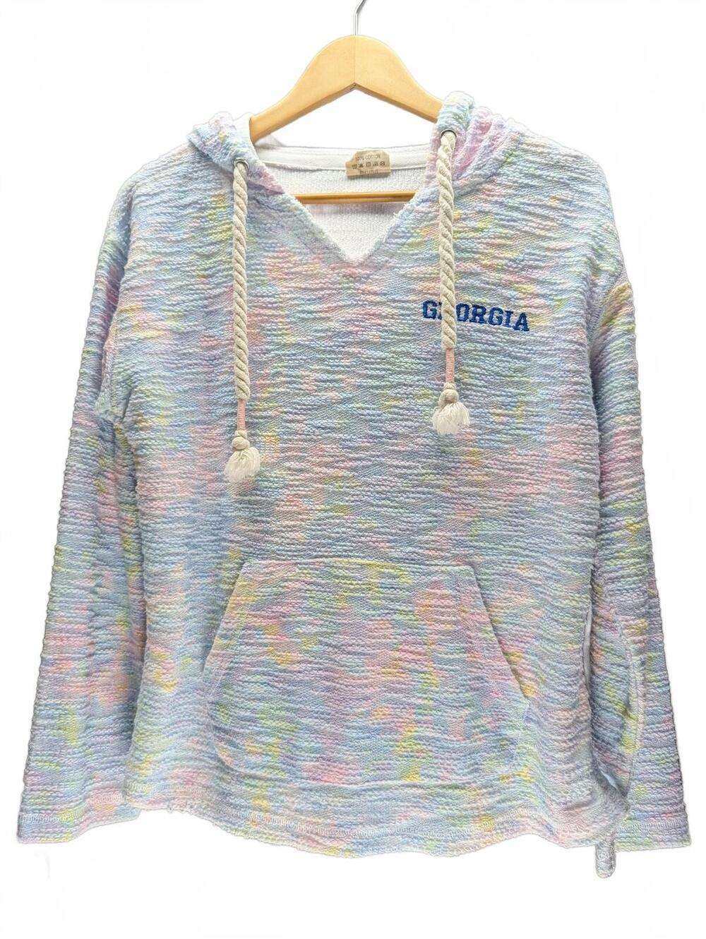 Pastel Tie-Dye Georgia Hoodie 100% Cotton Sweatshirt